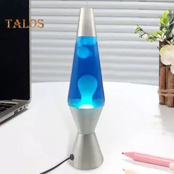 Светодиодная жидкая лампа с эффектом движения, белая/фиолетовая/желтая, ночная лампа с синими восковыми потоками, настольная лампа для гостиной, спальни, офиса, декора US Plug жёлтый