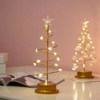 Светодиодная звезда, кристалл, алмаз, рождественская елка, рождественская лампа, украшение, настольный ночник, светодиодный настольный светильник, спираль, кристалл warm light