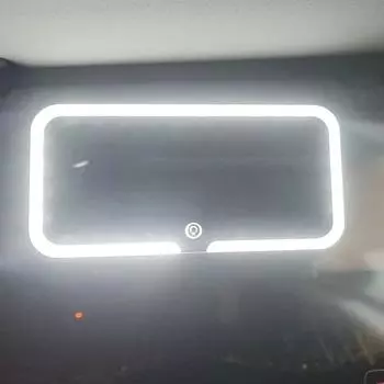 Светодиодное автомобильное солнцезащитное зеркало для макияжа с 3 режимами освещения, автомобильное внутреннее зеркало для макияжа HD, зарядное зеркало для туалетного столика для женщин CHINA