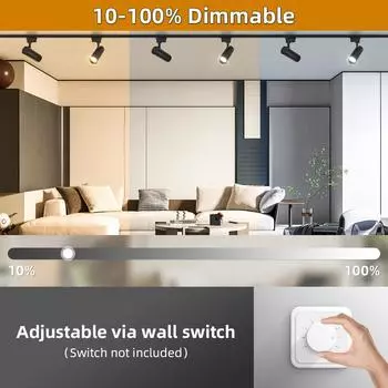 Светодиодное освещение на рельсах с затемнением COB Smart Home 220 В Точечные светильники для внутреннего декора Кухня Гостиная Студия Магазин одежды Светильники на рельсах Accessory
