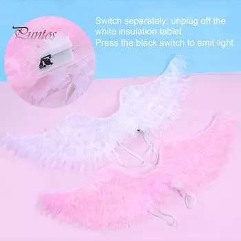 Светодиодное угловое крыло с эластичным ремешком, светящиеся крылья бабочек для детей и взрослых, красочные светящиеся крылья феи, сценический костюм для выступления, реквизит для вечеринки на день рождения S