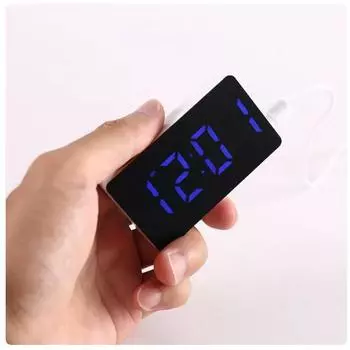 Светодиодное зеркало-будильник, предметы интерьера, электронные часы, цифровой стол, украшение для спальни, настольные умные аксессуары, часы зелёный