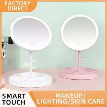 Светодиодное зеркало для макияжа с лампой настольного типа Интернет знаменитости заполняющее световое зеркало Ins Style Dormitory Desktop портативное туалетное зеркало