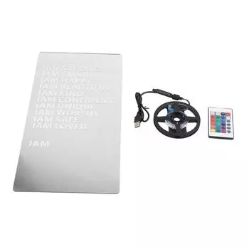 Светодиодное зеркало с подтверждением, акриловое зеркало, USB-зеркало, вдохновляющее зеркало, универсальный декор