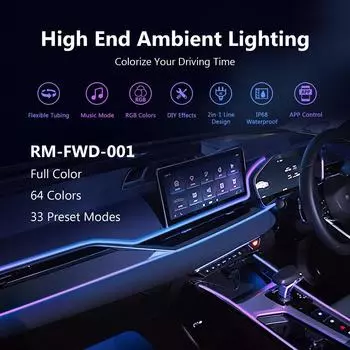 Светодиодные 18 в 1 фонари для автомобиля, неоновые лампы для салона автомобиля, декоративные акриловые лампы, аксессуары, универсальная атмосфера для NISSAN