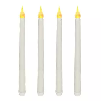 Светодиодные электронные свечи настольные украшения 3D столбчатые свечи лампы 4 шт для свадьбы A