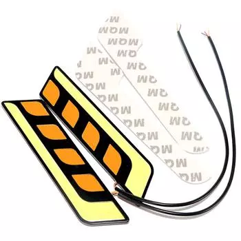 Светодиодные автомобильные DRL 2 шт./компл. COB Универсальные дневные ходовые огни Указатели поворота Светодиодные противотуманные фары «Все в одном» Супер яркий автомобильный Стайлинг