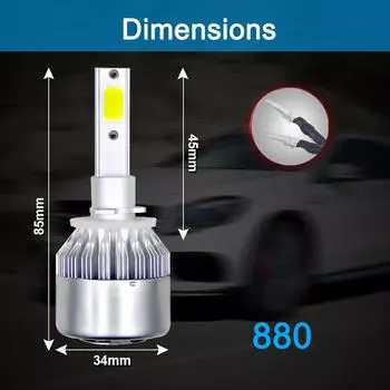 Светодиодные автомобильные фары 36W 3600LM COB автомобильные лампы для фар H1 H3 H4 H7 H11 H13 880 9004 9005 9006 9007 автомобильные фары для стайлинга