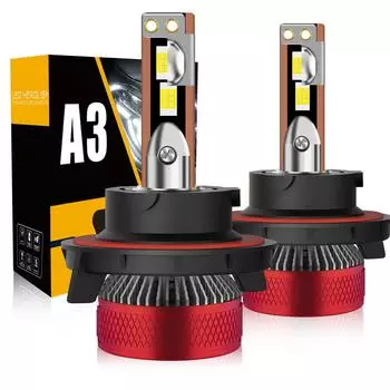 Светодиодные автомобильные фары, супер яркий свет 6000K белый свет 2 шт красный H13 для автомобиля H13