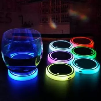 Светодиодные автомобильные подстаканники, интеллектуальные светящиеся фонари, USB-коврик для зарядки, водонепроницаемая подставка для чашек, автомобильная светодиодная чашка для воды, напитков, подстаканник с Multi