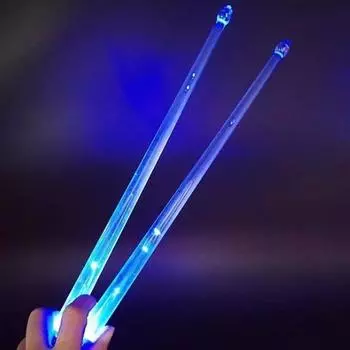 Светодиодные барабанные палочки Yousheng со светодиодной подсветкой, перезаряжаемые, светящиеся в темноте барабанные палочки с 15 цветами, музыкальные аксессуары для барабанщиков для взрослых и детей Charging