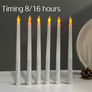 Светодиодные беспламенные мерцающие конические свечи 3D фитиль свечи лампа с дистанционным управлением чайные свечи свадебный декор для дома на батарейках