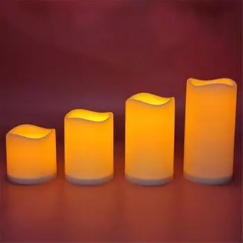 Светодиодные беспламенные свечи на батарейках для дома, свадьбы, декоративные свечи 10*7.5CM