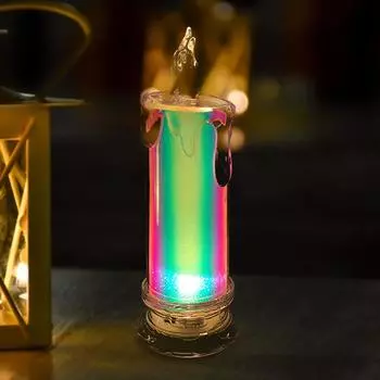 Светодиодные беспламенные свечи, прозрачный хрустальный подсвечник, реалистичная лампа-свеча на батарейках для свадебного рождественского украшения