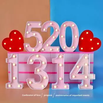 Светодиодные буквы, вечеринка «С днем рождения», украшение места проведения свадьбы, украшение сцены романтического сюрприза ко Дню святого Валентина A
