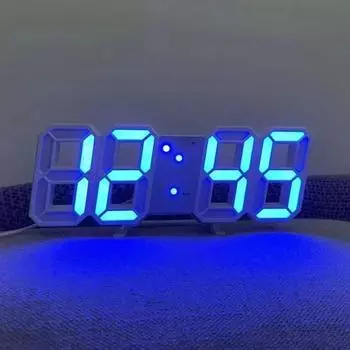 Светодиодные часы Электронное украшение для спальни Декор для дома Настенный декор для современной внутренней комнаты Настольные цифровые часы Настольные будильники для сада