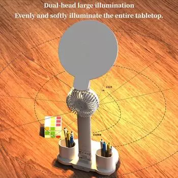 Светодиодные часы, настольная лампа, USB-зарядка, регулируемая настольная лампа, подключаемый светодиодный вентилятор, складная защита глаз, ночник для чтения USB plug