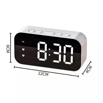 Светодиодные часы с голосовым управлением, цифровой будильник с функцией повтора сигнала температуры, 3-уровневая регулировка яркости, 12/24-часовой электронный режим чёрный
