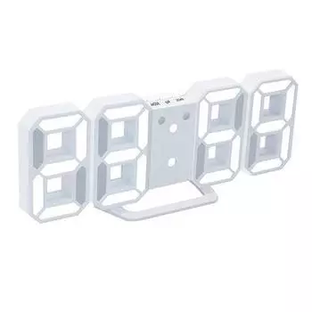 Светодиодные цифровые настенные часы Яркость Настольный будильник Настенный будильник Функция повтора Blue Light белый