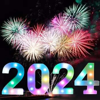 Светодиодные цифровые огни с дистанционным управлением, 4 режима мигания, 16 цветов, свет для вечеринки, свадьбы, дня рождения 2