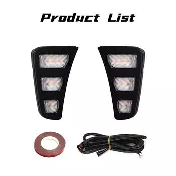 Светодиодные ДХО для Kia Pegas 2018 2019 дневные ходовые огни динамические указатели поворота противотуманные фары авто белые желтые синие автомобильные аксессуары 12 В