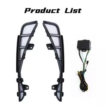 Светодиодные ДХО для Toyota Avalon 2018 2019 2020 дневные ходовые огни динамический указатель поворота противотуманная фара белый желтый автомобильные аксессуары 12 В