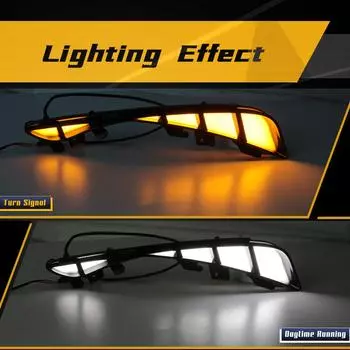 Светодиодные ДХО для Toyota Avalon 2018 2019 2020 дневные ходовые огни динамический указатель поворота противотуманная фара белый желтый автомобильные аксессуары 12 В