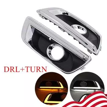 Светодиодные ДХО дневного света противотуманные фары указатели поворота для chevrolet malibu 2013-15