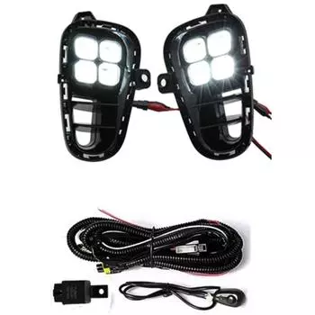 Светодиодные ДХО Дневные ходовые огни Передние противотуманные фары с указателем поворота Для KIA Rio 2018-2020