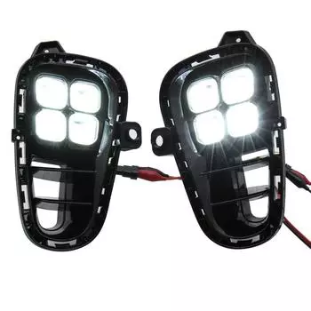 Светодиодные ДХО Дневные ходовые огни Передние противотуманные фары с указателем поворота Для KIA Rio 2018-20