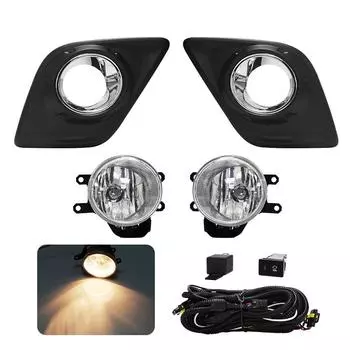 Светодиодные дневные ходовые огни DRL противотуманные фары для Toyota Hilux Revo 2015 2016 2017 2018 2019 хромированная отделка водонепроницаемые автомобильные аксессуары