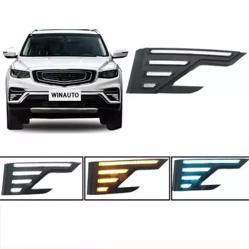 Светодиодные дневные ходовые огни и трехцветные противотуманные фары с поворотниками для Geely Boyue PRO 2019 MCL699AYB