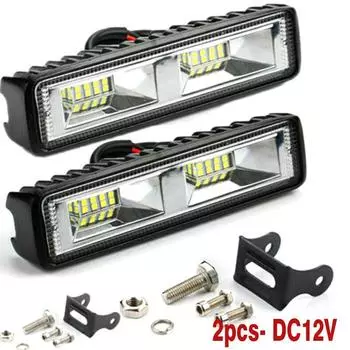 Светодиодные фары 12 для авто, мотоцикла, грузовика, лодки, трактора, прицепа, внедорожного рабочего освещения, 36 Вт, светодиодный рабочий прожектор 2pcs