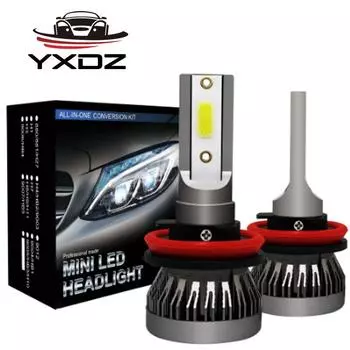 Светодиодные фары COB для мини-автомобиля C6 S2 H1 чёрный