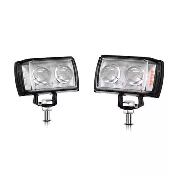 Светодиодные фары дальнего света для мотоциклов, 60W 6000LM 6000K3000K Супер яркие прожекторы Водонепроницаемые противотуманные фары чёрный