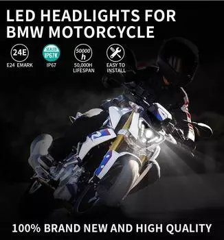 Светодиодные фары для BMW G310GS G310R 100 Вт аксессуары для мотоциклов фары с полным комплектом для сборки Devil Eyes G 310 GS R чёрный