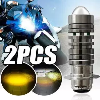 Светодиодные фары для мотоциклов Fisheye Light Dual Color H4/P15D/BA20D Аксессуары для модификации фар для электромобилей и мотоциклов 1pcs