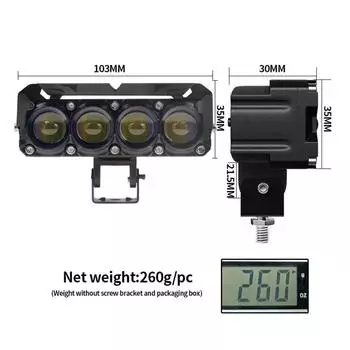 Светодиодные фары для мотоциклов, суперяркие фары, трехглазые линзы, двухцветные фары, водонепроницаемые, ударопрочные