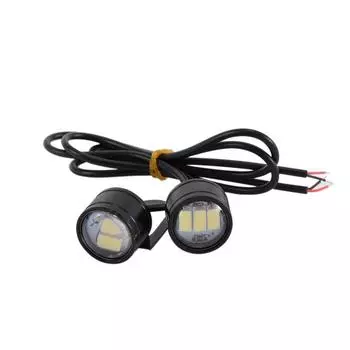 Светодиодные фары DRL 20 мм для автомобиля, заднего хода, противотуманные фары для мотоцикла, Hawkeye Reverse Eagle Eye чёрный