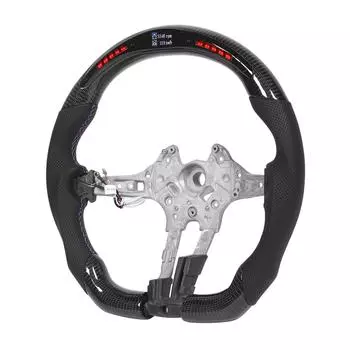 Светодиодные фары переключения передач из углеродного волокна, дисплей рулевого колеса, перфорированная кожа, подходит для F20 F22 F30 F32 M2 M3 M4 чёрный