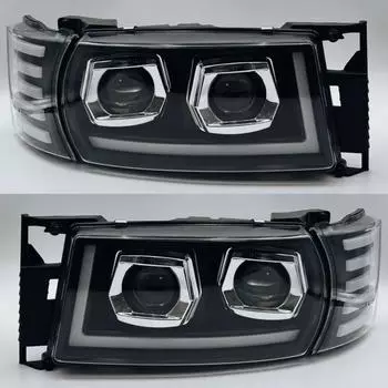 Светодиодные фары Scania 4 Scania 5 Truck Headlight Автомобильные фары, светодиодные, 2 шт. чёрный