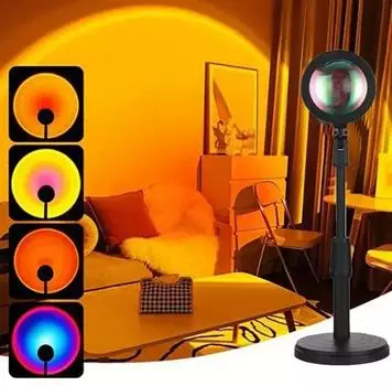 Светодиодные фары Sunset Headlights с дистанционным управлением, 4 режима для создания живой атмосферы, украшения комнаты, фотографии, подарка на день рождения