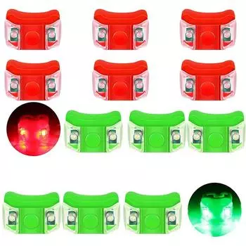 Светодиодные фонари для лодок, автомобиль, 3 режима освещения: 4зеленый+4красный+4белый