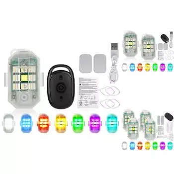 Светодиодные фонари для предотвращения столкновений с дистанционным управлением 7 цветов 7 режимов освещения Беспроводные светодиодные стробоскопы для дронов