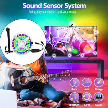 Светодиодные фонари для спальни, атмосферный свет, декоративная умная полоса, освещение для вечеринок своими руками 3.8m