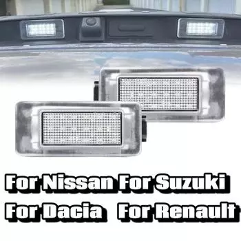 Светодиодные фонари номерного знака для Nissan Qashqai MK3 J12 Serena MK5 C27 2016-up для Dacia Duster 2 2018-up Suzuki Auto Lamps