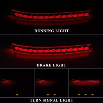 Светодиодные фонари-отражатели заднего бампера для Kia PEGAS 2016 2017 2018 2019 2020 2025 2025 Тормозные динамические указатели поворота 12 В