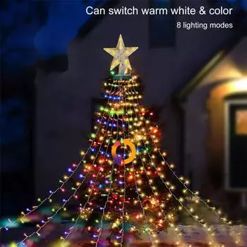 Светодиодные фонари с функцией памяти улучшают атмосферу, легкие, отличные светодиодные елочные огни, топперы, декор для дома L US Plug разноцветный