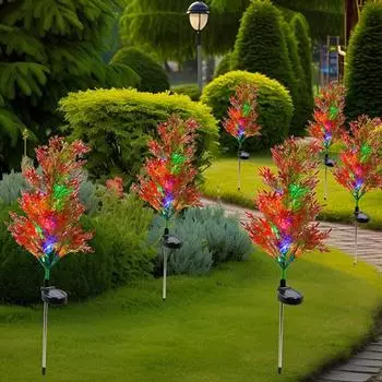 Светодиодные фонари Yousheng Solar, светильник на колышках для рождественской елки, водонепроницаемый солнечный светильник для газона, украшения дома, свадьбы, двора и сада