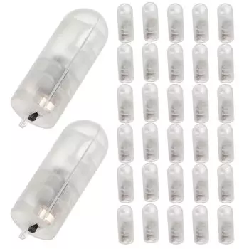 Светодиодные фонарики Mobestech, набор из 40 мини-фонарей с завязками, водонепроницаемые, цветные светодиодные фонари, серебристые огни для вечеринок в виде воздушных шаров